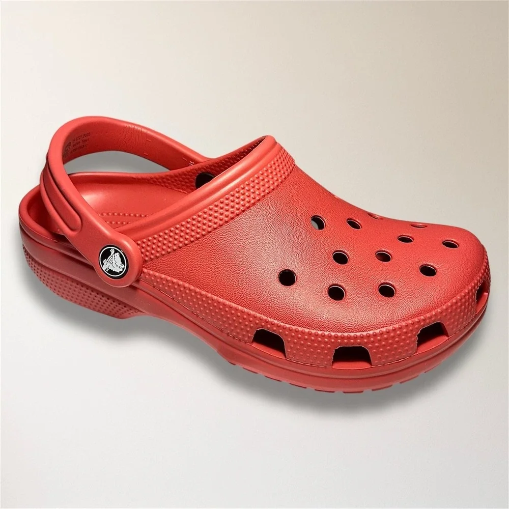 Crocs Classic Clog Red Strawberry Wine Slip‎ On Waterproof Mens 5 Comfort Travel